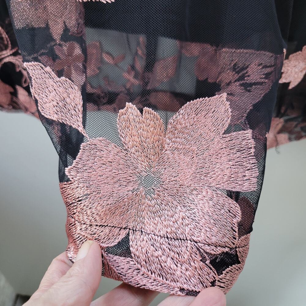 New York and Company Eva Mendez Maddie Skirt Size 8 Lacey Floral Whimsycore Fai - Picture 5 of 10